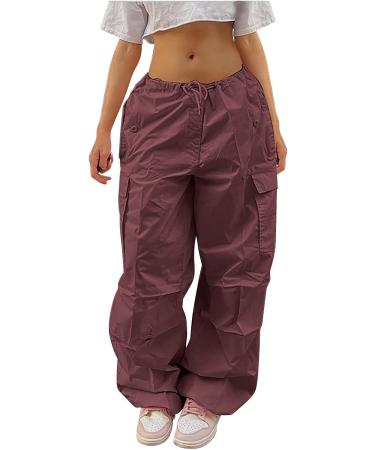 Shop Y2K Women's Parachute Cargo Pants | Vintage 90s E-Girl Streetwear Baggy Track Pants - Buy Online on GoSupps.com