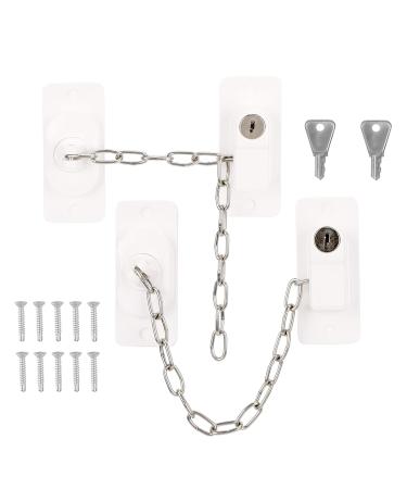2x Adjustable Cabinet Lock without Drilling - Keyed Refrigerator Sliding Door & Window Locks | Child & Pet Safety - White - Buy Online on GoSupps.com