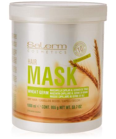 Salerm Cosmetics Mascarilla Wheat Germ Capillary Mask for Dry Hair with Provitamin  33.7 Ounce