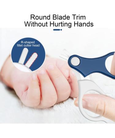 LuoshaPUCY 4-in-1 Baby Nail Clipper Kit - Baby Nail Care Set with Clippers, Scissors, File & Tweezer | Manicure Pedicure for Newborns, Infants, Toddlers, and Kids - Blue - Buy Online on GoSupps.com