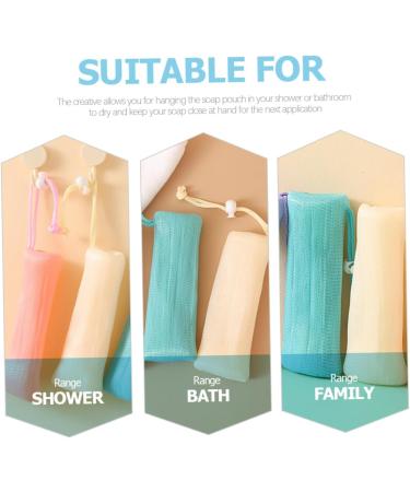 Didiseaon 3pcs Soap Bag Foam Net Bathing Soap Bags Soap Exfoliating Pouch Soap Savers Pouch Soap Sleeve Pe - Buy Online on GoSupps.com