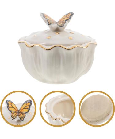 TOVINANNA Nail Dappen Dish Butterfly Ceramic Nail Cup Acrylic Liquid Powder Container Holder with Lid Ceramic Cup Nail Liquid Bowl - Buy Online on GoSupps.com