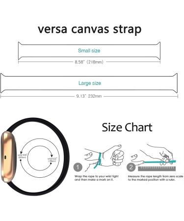 Versa Replacement Volume - Mvryce Canvas Leather Strap Woven Fabric Adjustable Accessories with Metal Buckle for Versa/Versa 2/Versa Lite (6.2-9.0) - Buy Online on GoSupps.com