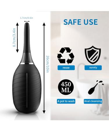 Enema Douche Anti Back-Flow Kit - Reusable Enema Bulb with 5 Spouts | Shower Connected Vaginal Cleaner for Men & Women - International Shipping Available - Buy Online on GoSupps.com