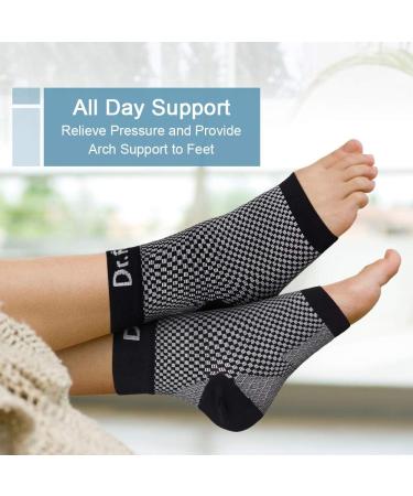 Compression Arch Support Sleeves with Gel Pads for Plantar Fasciitis & Foot Pain Relief - Medium Size (1 Pair) - Buy Online on GoSupps.com