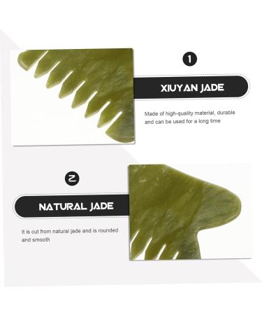 Buifulsic Xiuyan Jade Massage Comb | Jade Hair Tool & Head Massager for Skin Care - Buy Online on GoSupps.com