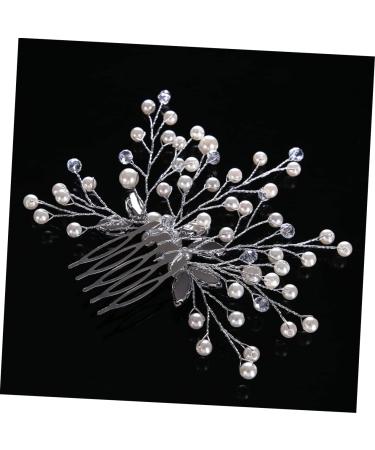 FRCOLOR Hair Comb bridal accessories rhinestone jewelry pearl headpiece bridal headpiece headdress accessories white comb bride European and American Hair Jewelry - Buy Online on GoSupps.com
