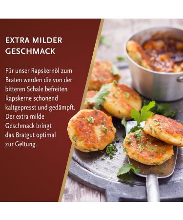 Teutoburger lm hle Rapeseed Oil for Frying - 500ml | Premium Quality Cooking Oil Ideal for Healthy Cooking & International Shipping - Buy Online on GoSupps.com