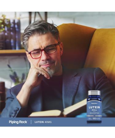 Piping Rock Lutein and Zeaxanthin Supplement | 40 mg | 180 Softgels | Eye Vitamins from Marigold Flower Extract | Non-GMO Gluten Free - Buy Online on GoSupps.com