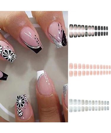 Ruarby Detachable Press On Nail Short False Nails Wine-Colored False Nails Full Cover Nail Tips Manicures Supplies for Women - Buy Online on GoSupps.com