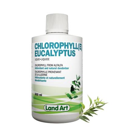 Liquid Chlorophyll Eucalyptus 500ml Cold Extracted from Non-GMO Alfalfa - Detox - Alkaline - Natural Body Deodorant Antioxidant - Made in Canada
