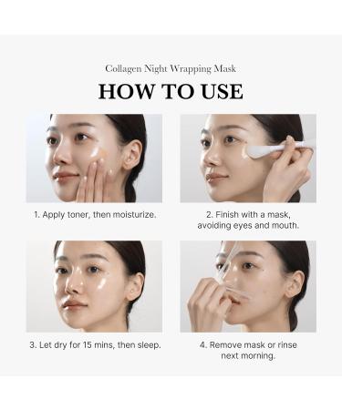 Collagen Night Wrapping Mask Overnight Collagen Wrapping Mask Collagen Overnight Wrapping Peel Off Facial Mask Elasticity & Hydration Care Reduces Sagging & Dullness Suitable For All Skin Types - Buy Online on GoSupps.com