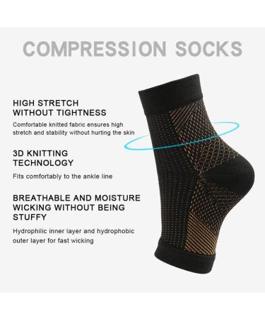 Valcatch Foot Compression Sleeves for Ankle and Heel Support | Toeless Stockings for Inflammation Relief & Improved Blood Circulation | Unisex S/M - Buy Online on GoSupps.com