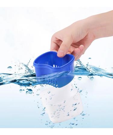 UQMIQURA 2-Piece Denture Bath Box | Secure & Clean Prosthesis Storage | Orthodontic Case for Effective Teeth Cleaning - Buy Online on GoSupps.com