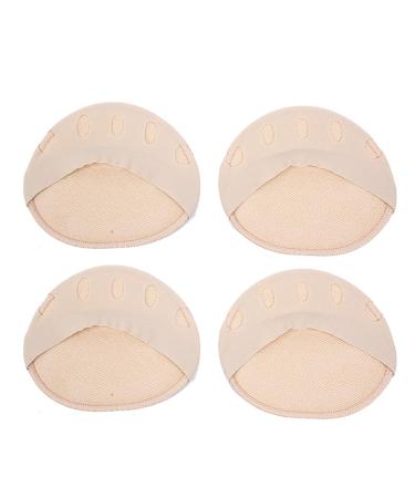 Foot Cushion Pointe Shoe Toe Pads Stress Pain Relief 2 Pairs High Heeled Shoes Breathable Forefoot Pad Forefoot Patch (Skin Color)