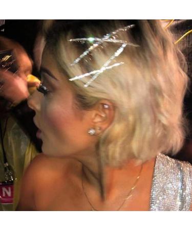 OBTANIM X Shaped Crystal Hair Pins - 2 Pcs Gold Rhinestone Bobby Pins for Women and Girls - Buy Online on GoSupps.com