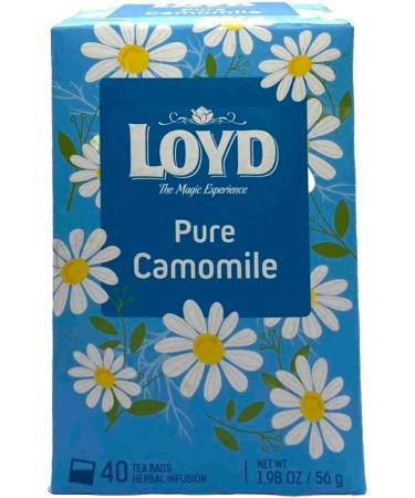 Loyd Tea 40 Teabag X4 Pure Camomile Flavour 160 Total Herbal Infusion Tea Drink Home Office Work - Buy Online on GoSupps.com