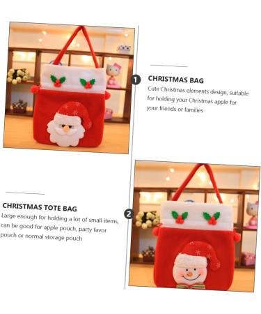 Abaodam 4 Pcs Candy Tote Kids Tote Bags Xmas Flannel Bags Christmas Apple Tote Pouch Child Storage Box - Buy Online on GoSupps.com