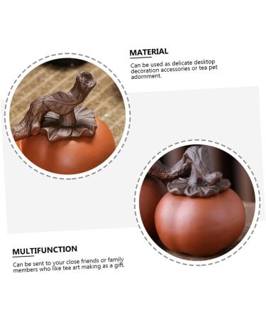 Zerodeko Home Decor Toys 1pc Persimmon Decorative Ornaments Delicate Office Small Persimmon Car Decor Chinese Decorations Orange 9.6x7.4cm - Buy Online on GoSupps.com