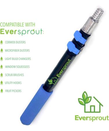 Eversprout Flexible Microfiber Ceiling Fan Duster with Extension Pole - 1.5 to 3 Ft Reach | Bendable, Long Duster for High Ceilings - Cleaning Tool for Any Fan Blade - Buy Online on GoSupps.com