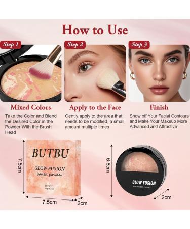  BUTBU Powder Face Powder Soothing Effect Compact Powder Remains Matte Thin and Breathable Oily Skin Control -01 - Buy Online on GoSupps.com
