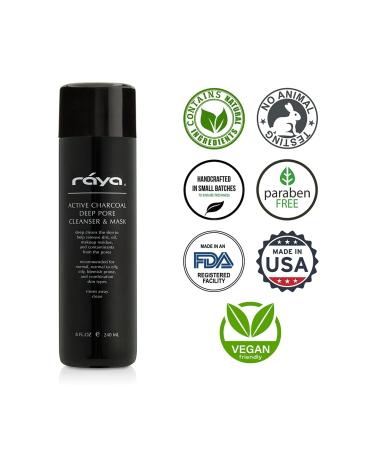 Raya Active Charcoal Deep Pore Cleanser & Mask | Detox for Oily & Blemished Skin | International Shipping Available - Buy Online on GoSupps.com