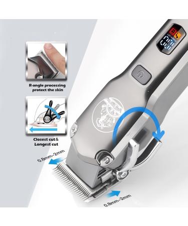 Hair Clippers for Men Hair Clipper Professional Hair Trimmer 2 in 1 Haircutting Kit Waterproof Cordless Barber Set LED Display Rechargeable V-675 - Buy Online on GoSupps.com