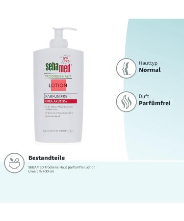Sebamed Urea 5% Lotion 400ml - Moisture Lotion for Dry Skin Perfume-Free with Sweet Almond Oil for Men & Women - Buy Online on GoSupps.com