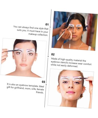 MAGICLULU 480 Pcs Eyebrow Stickers Eyebrow Card Brow Makeup Stencil Non-woven Fabric White Disposable Tool - Buy Online on GoSupps.com