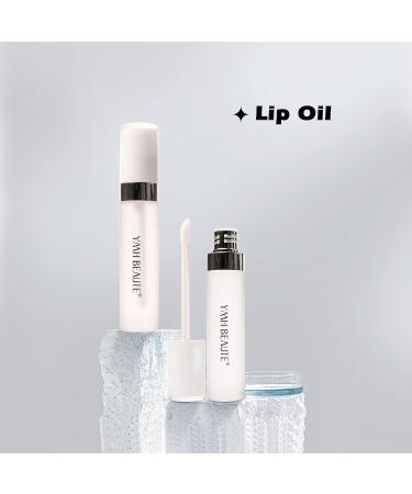 Hydrating Lip Glow Oil - Clear Non-Sticky Lip Gloss with Vitamin E & Jojoba Oil | Cruelty-Free & Paraben-Free - Buy Online on GoSupps.com