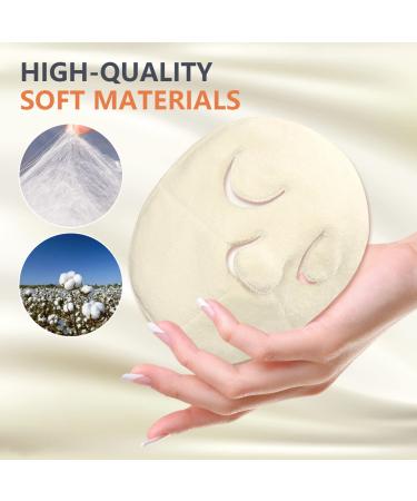 Reusable Face Towel Mask | Anti Aging Facial Steamer Towel for Moisturizing & Rejuvenation | Beauty Skin Care Mask - Christmas Stocking Stuffers Gift for Women, Mom, Wife, Sister, Teen, Girl Friend | Creamy-white - Buy Online on GoSupps.com
