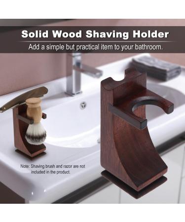 Zroven Shaving Holder Stand - Solid Wood Razor & Brush Organizer for Ultimate Shaving Experience - Buy Online on GoSupps.com