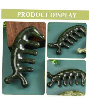 Frcolor 5-Pack Jade Massage Combs - Reliable 3D Massage Tools for Relaxation | Premium Jade Craft - Buy Online on GoSupps.com