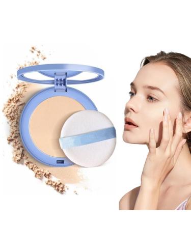 GAGK Pressed Powder GAGK Matte Perfection Pressed Powder Oil Control Face Pressed Powder Silk Soft Mist Powder Matte Smooth Setting Powder Waterproof And Long Lasting (01#Classic Ivory)
