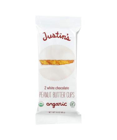 Justins Organic White Chocolate Peanut Butter Cup, 1.4 Ounce - 12 per case.