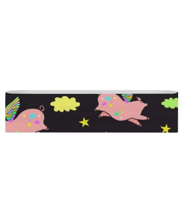 Cute Pigs Flying Resistance Bands for Working Out Non-slip Legs Booty Yoga Straps Physical Therapy Aids