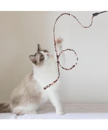 cobee Cat Wand Toys Cat Interactive Wand Toys Leopard Print Cat Wand String Kitten Ribbon Stick Toy Interactive Cat Toys Cat Wands for Cat Kitten Training Exerciser(5 Pieces 30cm) - Buy Online on GoSupps.com