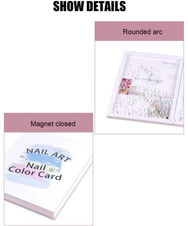 Nail Color Card Magnetic Buckle Design Utomatic Adsorption Digital Marking Clear Easy To Use Nail Swatch Book for Nail Art Works Display for Nail Salon - Buy Online on GoSupps.com