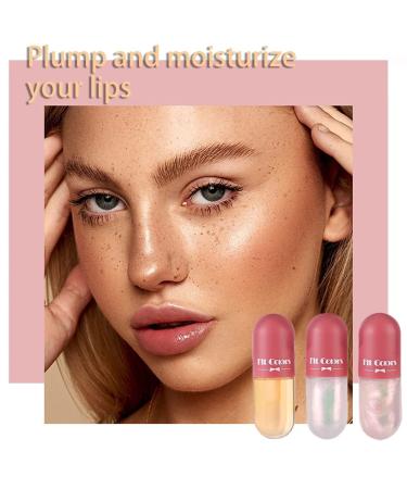 3 Color Pearlescent Lip Oil - Plump & Nourish Lips | Non-Sticky Gloss for Lip Care - Buy Online on GoSupps.com