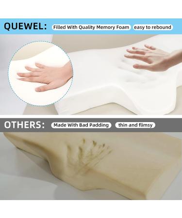 QUEWEL Memory Foam Black Lash Pillow for Comfortable Eyelash Extensions - Neck Pain Relief and Support - Buy Online on GoSupps.com