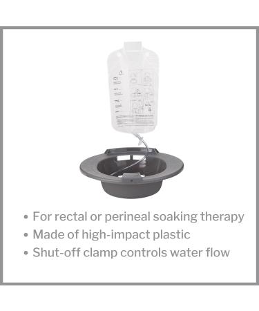 McKesson Sitz Bath with 2000 mL Bag - Plastic, Graphite - 500 mL Increments - 1 Count - Buy Online on GoSupps.com