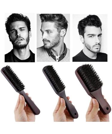 Natural Wild Boar Bristle Men's Beard Brush - Stiff Frank Brush for Grooming & Shaving - Mustodel Cleaning & Hair Styling Comb - Buy Online on GoSupps.com