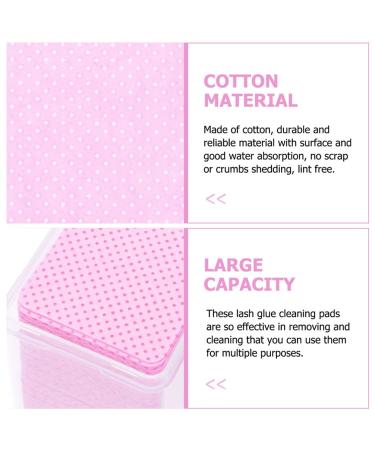 Uonlytech Cleaning Cotton Pads - Non-Fleece Eyelash Glue Remover & Adhesive Wipes for Extensions (2 Boxes) - Buy Online on GoSupps.com