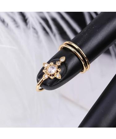Gold Fingernail Rings - Stylish Knuckle Rings for Nail Art Decoration & Manicure Jewelry - Buy Online on GoSupps.com