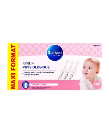 Steripan - Physiological Serum - Recommended for Infants - Nasal Eye and Ear Wash - Sterile Single Dose 40