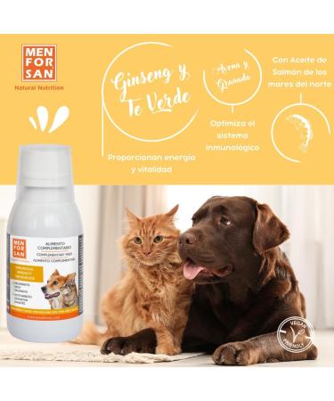 MENFORSAN Liquid Supplementary Food for Dogs and Cats Immunity 120ml Strengthen the Immune System Stimulate Defenses Natural Ingredients - Buy Online on GoSupps.com