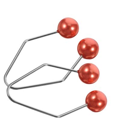 DOITOOL 1 Pair Dimple Trainer Christmas Xmas Redt Skin Care Tools Neck Exerciser Metal Dimples Maker Face Dimples Maker Face Dimples Shaper Face Dimples Trainer Thin Face Cheek Accessories 4.30X2.50X0.80CM Red