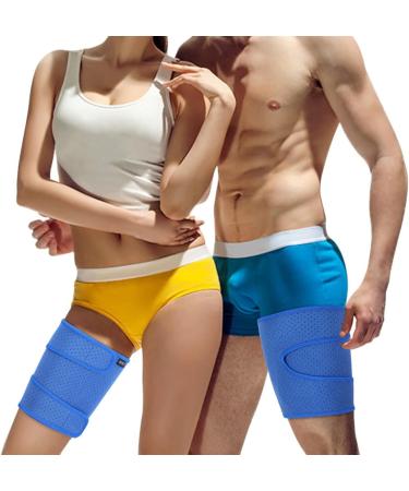 Neoprene Thigh Bandage - Adjustable Compression Support for Sciatic Nerve Pain Relief Sports Recovery & Rehabilitation - Non-Slip Design - Buy Online on GoSupps.com