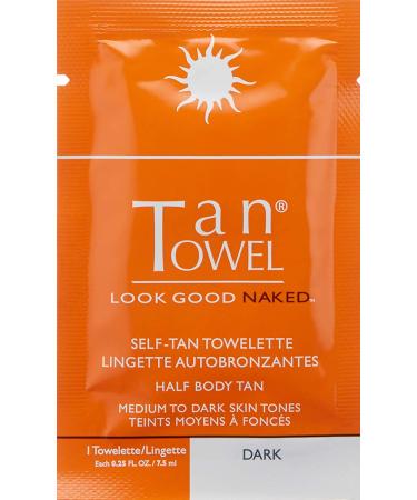 Tan Towel Dark Half Body Tanner 0.25 fl. oz. - Instant Sun-Kissed Glow - Buy Online on GoSupps.com