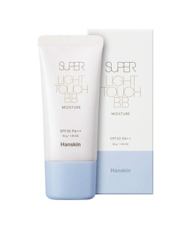 Hanskin Super Light Touch BB Cream with SPF 30 PA++  Moisturizing Buildable Coverage Tinted Moisturizer  Lightweight Hydrating Formula  30g / 1.05 Oz